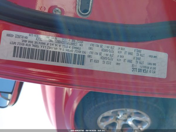 2016 RAM 1500 LARAMIE — I9