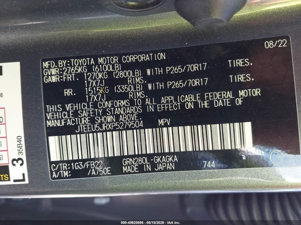 2023 TOYOTA 4RUNNER SR5