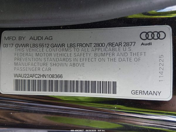 2017 AUDI A7 PRESTIGE