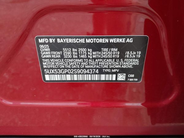2025 BMW X3 30 XDRIVE