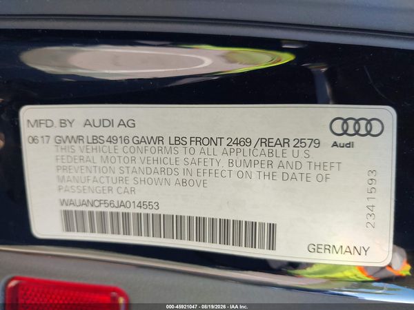 2018 AUDI A5 2.0T PREMIUM