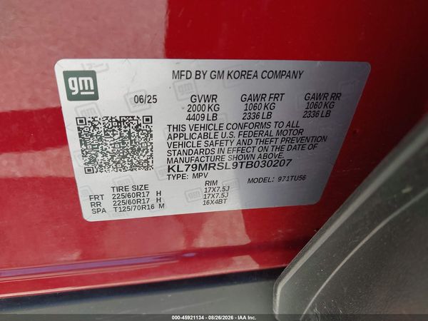 2026 CHEVROLET TRAILBLAZER AWD LT — I9
