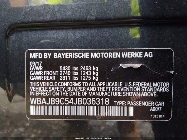 2018 BMW M550I XDRIVE