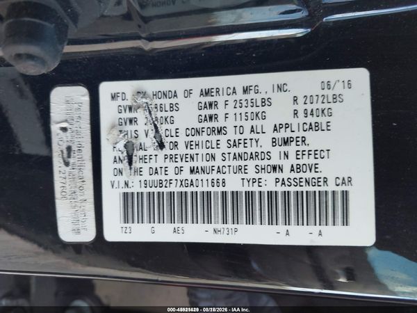 2016 ACURA TLX V6 ADVANCE