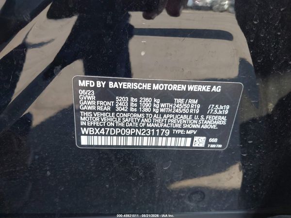 2023 BMW X3 SDRIVE30I — I9