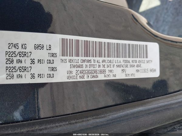 2013 DODGE GRAND CARAVAN SE