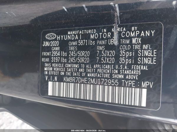 2021 HYUNDAI PALISADE CALLIGRAPHY