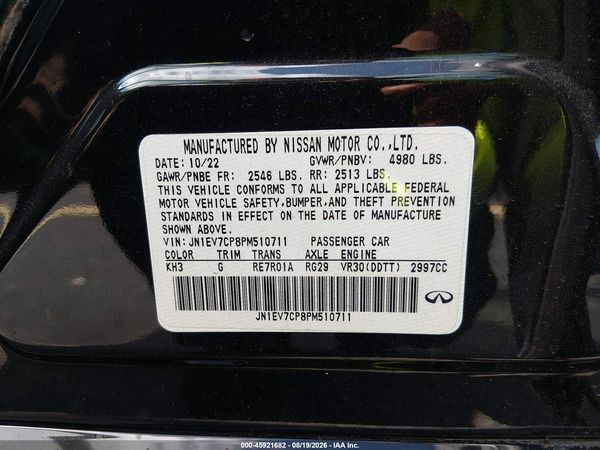 2023 INFINITI Q50 SENSORY