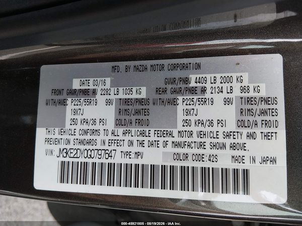 2016 MAZDA CX-5 GRAND TOURING