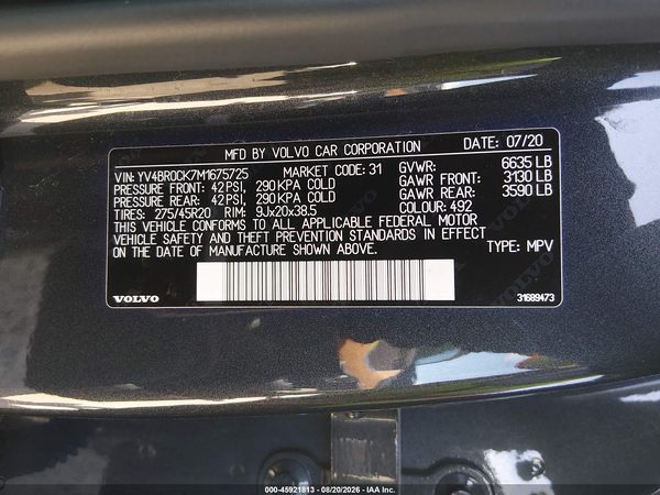 2021 VOLVO XC90 RECHARGE PLUG-IN HYBRID