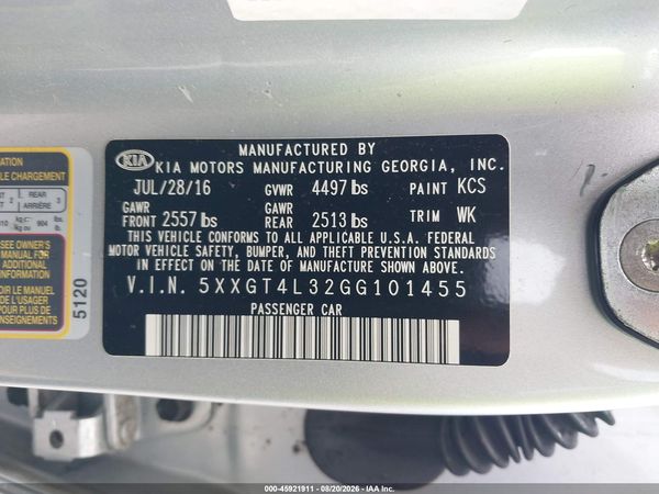 2016 KIA OPTIMA LX