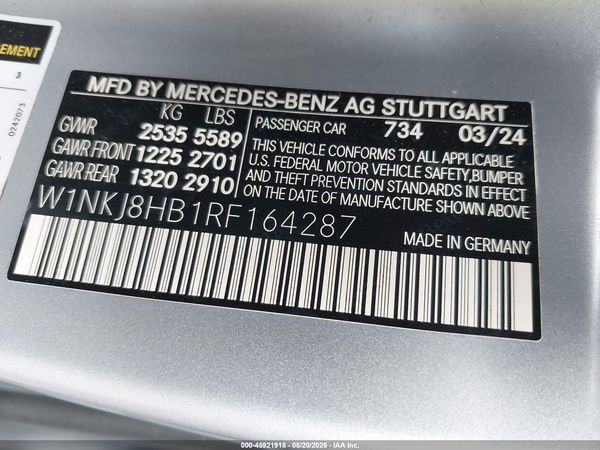 2024 MERCEDES-BENZ AMG GLC 43 COUPE 4MATIC
