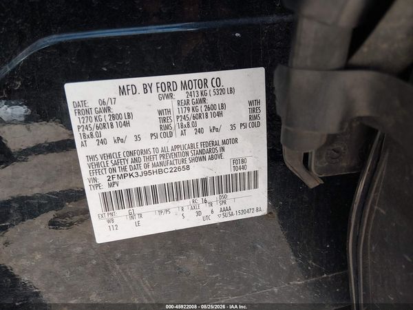2017 FORD EDGE SEL — I9