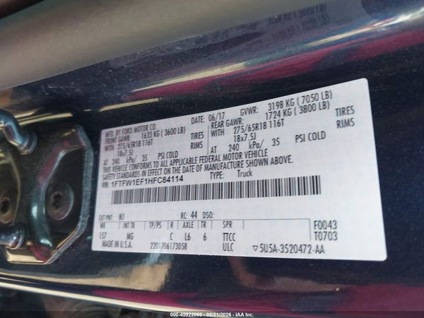 2017 FORD F-150 XLT
