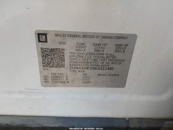 2019 CHEVROLET EQUINOX LS — I9