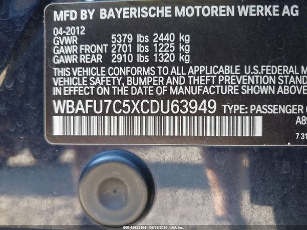 2012 BMW 535I XDRIVE