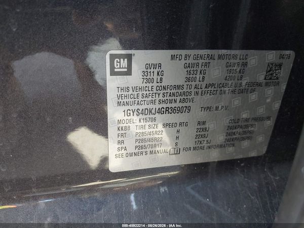 2016 CADILLAC ESCALADE PLATINUM