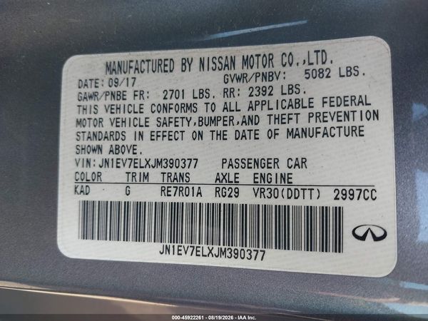 2018 INFINITI Q60 3.0T LUXE
