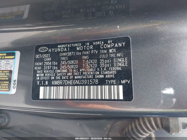 2022 HYUNDAI PALISADE CALLIGRAPHY