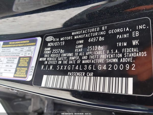 2020 KIA OPTIMA S