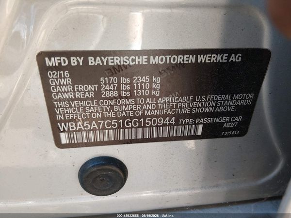 2016 BMW 528I XDRIVE