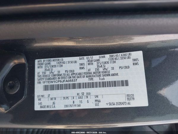 2018 FORD F-150 XL