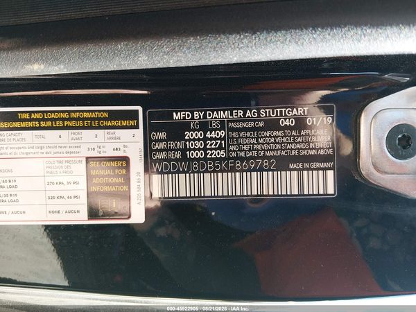 2019 MERCEDES-BENZ C 300 C300 — I9