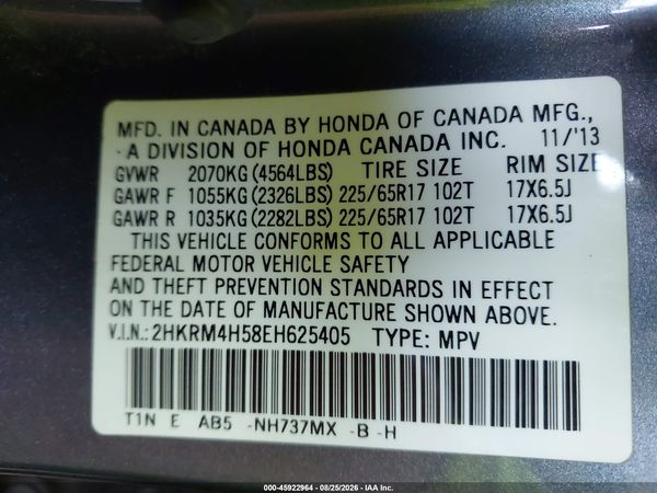2014 HONDA CR-V EX