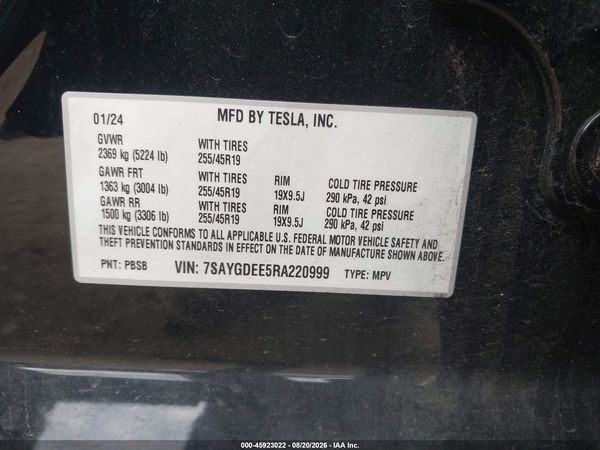2024 TESLA MODEL Y