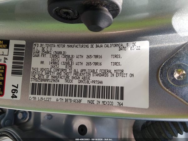 2022 TOYOTA TACOMA TRD OFF ROAD