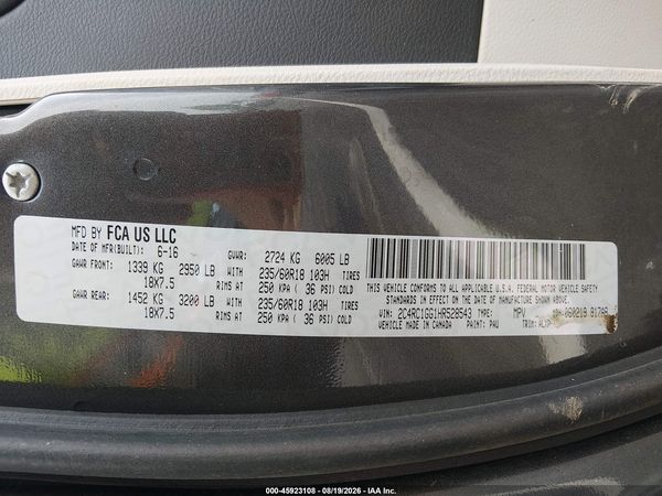 2017 CHRYSLER PACIFICA LIMITED