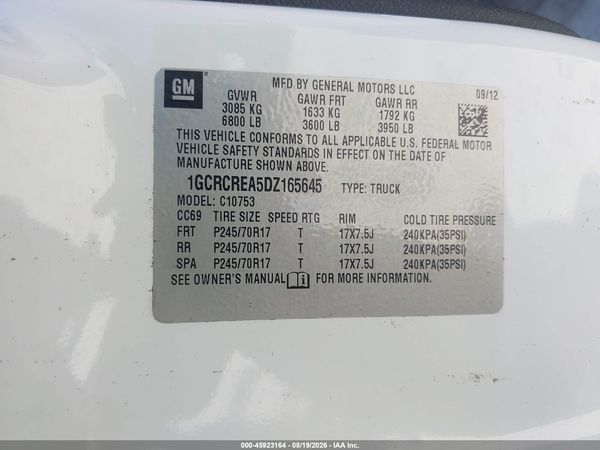 2013 CHEVROLET SILVERADO 1500 LS — I9