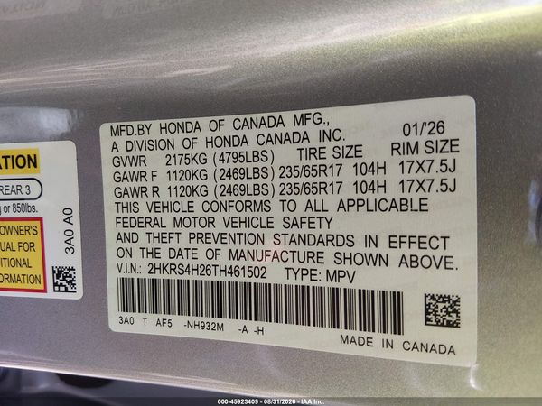 2026 HONDA CR-V LX AWD