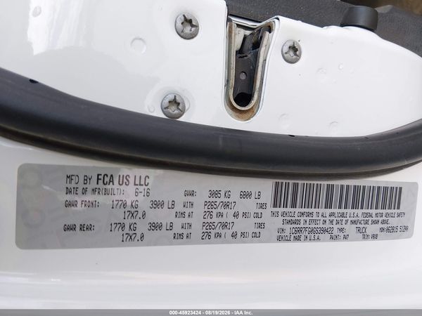 2016 RAM 1500 TRADESMAN — I9