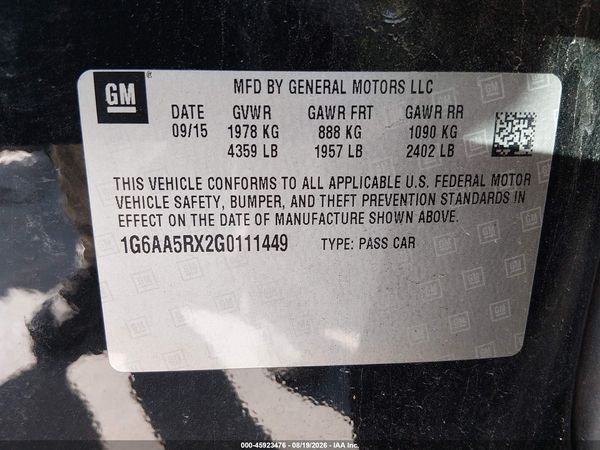 2016 CADILLAC ATS STANDARD