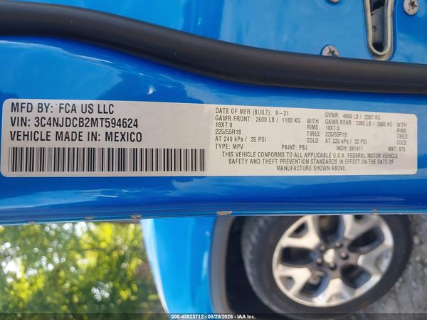 2021 JEEP COMPASS LIMITED 4X4 — I9