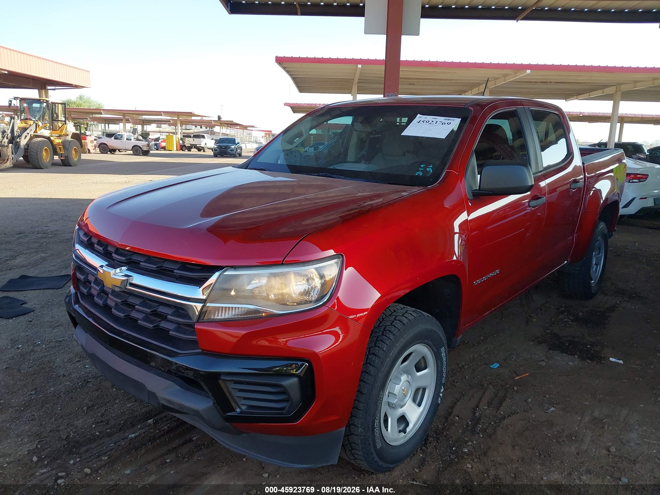 2021 CHEVROLET COLORADO 2WD  SHORT BOX WT — I2