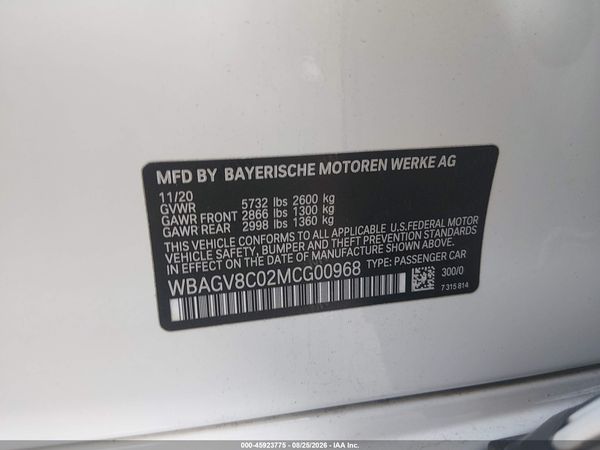 2021 BMW M850I GTAN COUPE XDRIVE
