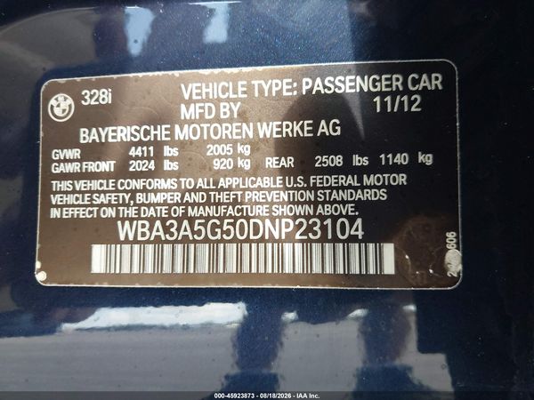 2013 BMW 328I SA