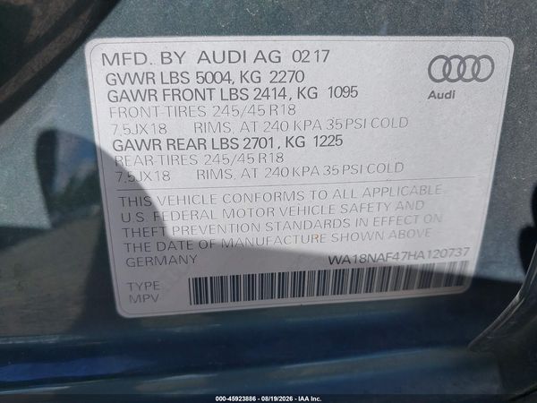 2017 AUDI ALLROAD PREMIUM PLUS