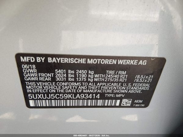 2019 BMW X4 M40I — I9
