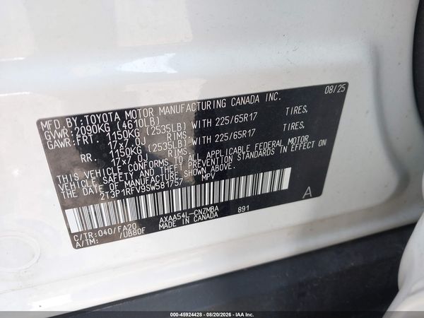 2025 TOYOTA RAV4 XLE
