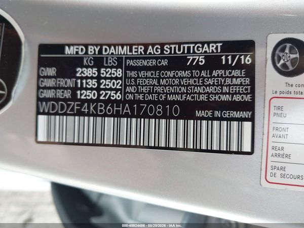 2017 MERCEDES-BENZ E 300 4MATIC