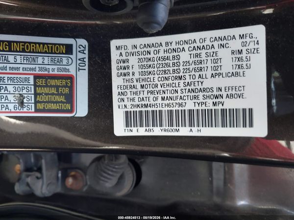 2014 HONDA CR-V EX — I9