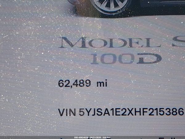 2017 TESLA MODEL S 100D/60D/75D/90D/P100D