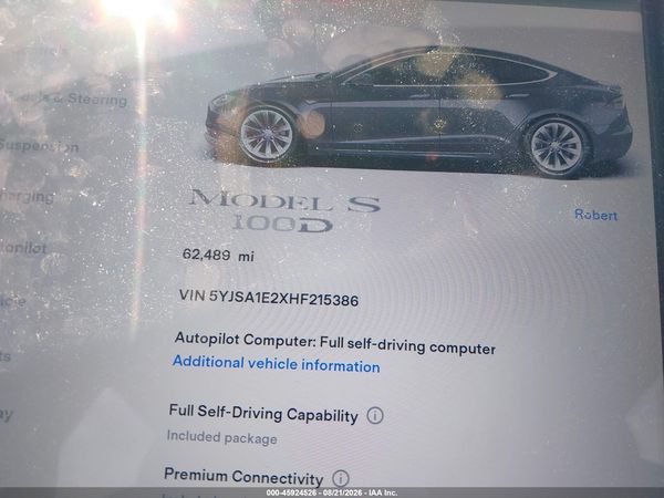 2017 TESLA MODEL S 100D/60D/75D/90D/P100D