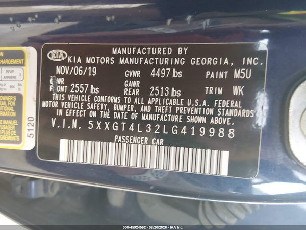 2020 KIA OPTIMA LX