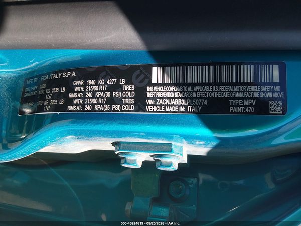 2020 JEEP RENEGADE LATITUDE FWD