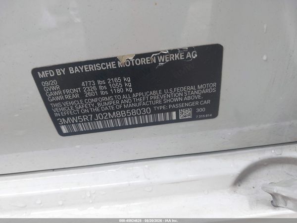 2021 BMW 330I XDRIVE