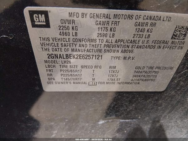2014 CHEVROLET EQUINOX LT — I9
